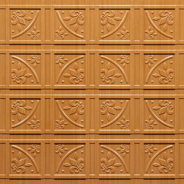 Ceilume Lafayette 2ft x 2ft Caramel Wood Ceiling Tile V3-LAF-22CAR - main